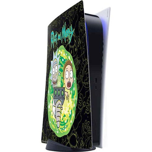 Adult Swim Rick and Morty Portal Travel PS5 Digital Edition Console Skin
